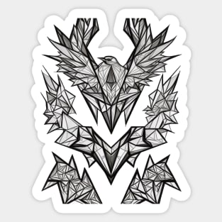 Tangram Bird Sticker